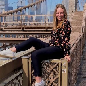 Black top with flowers